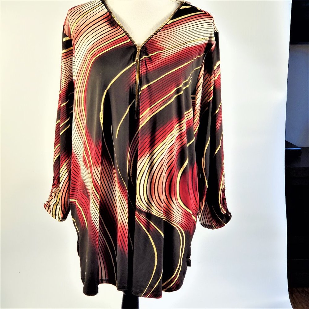 JM Collection 3/4 sleeve blouse - Sz:3X